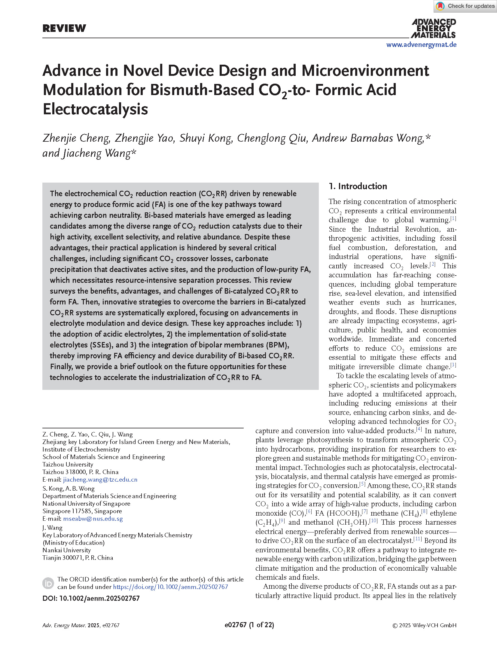 程振杰老师在Advanced Energ